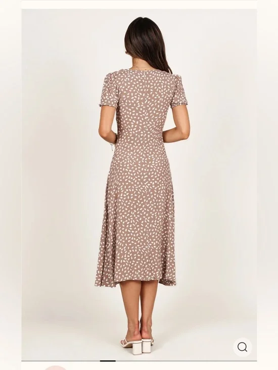 Petal & Pup Franklin Midi Dress | Mocha | Size 10 - Picture 4 of 5